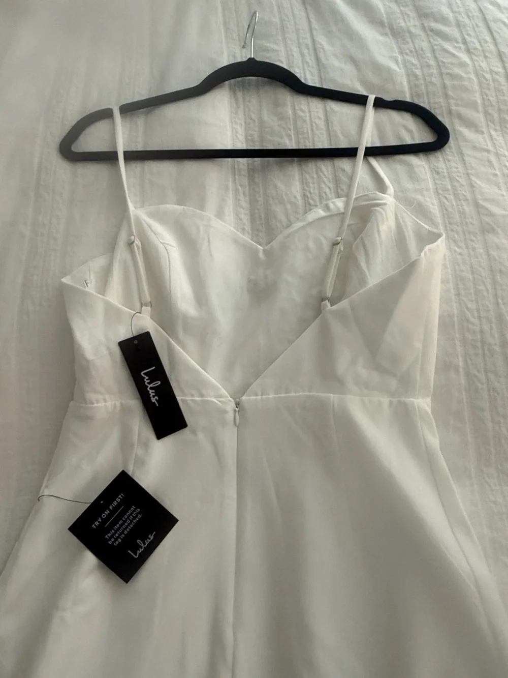 NWT Lulus Completely Regal White Rhinestone Sleeveless Column Maxi Dress medium - Picture 12 of 14